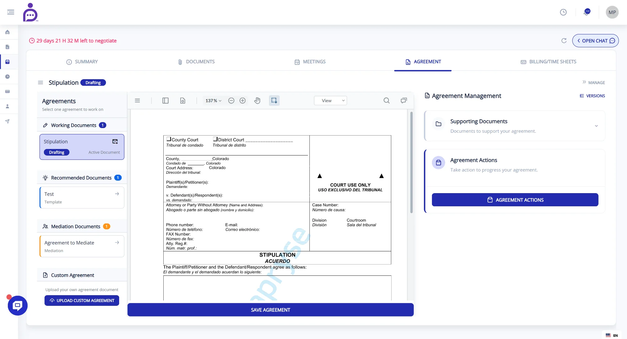 ODRI Agreement Builder