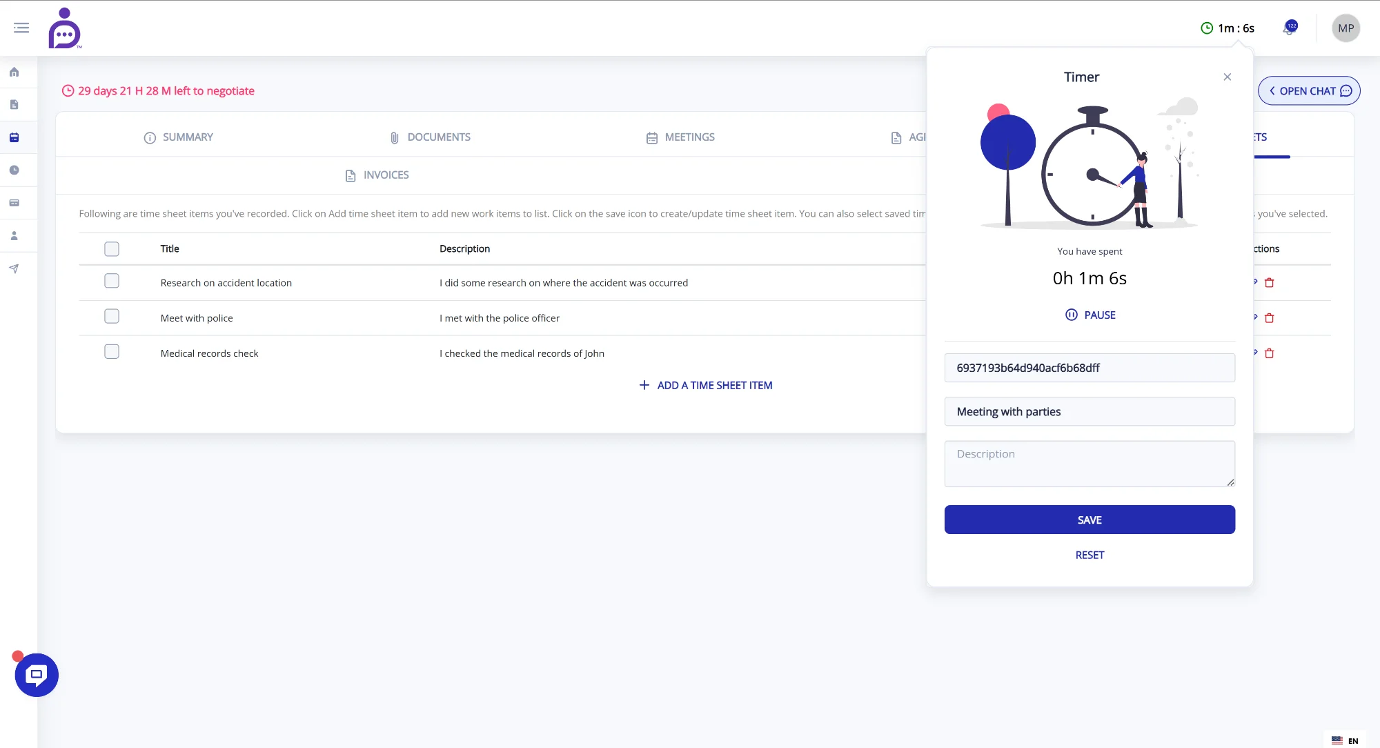 ODRI Billing & Time Sheets